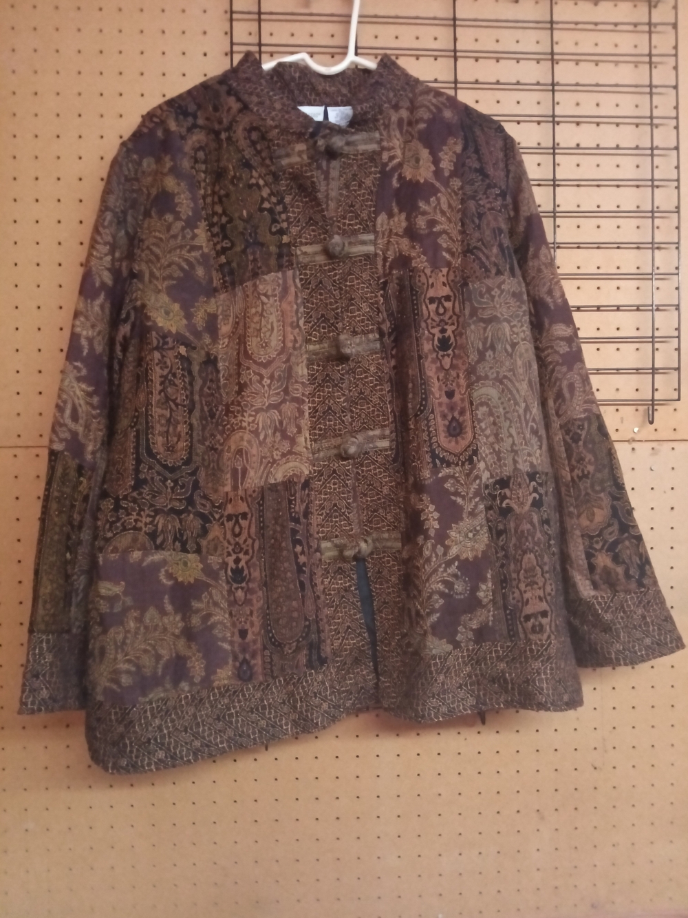 White Stag Paisley Blazer Jacket in Purple and Brown Tones